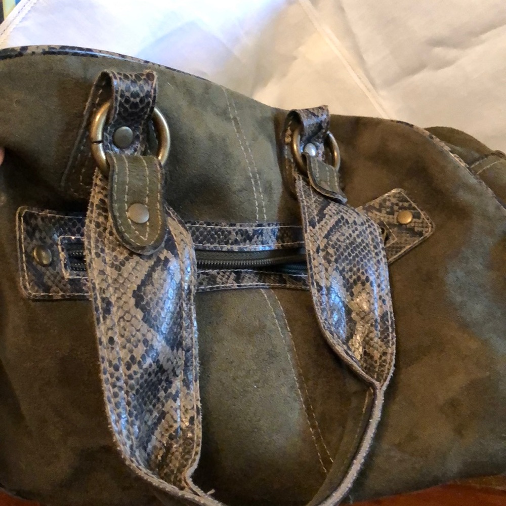 Suede Handbag